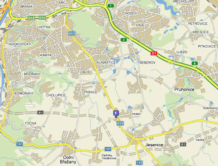 Bychl mapa